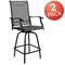 Flash Furniture 2PK Outdoor Stool - 30 inch Patio Bar Stool, Gray 2-ET-SWVLPTO-30-GR-GG - alternate 6